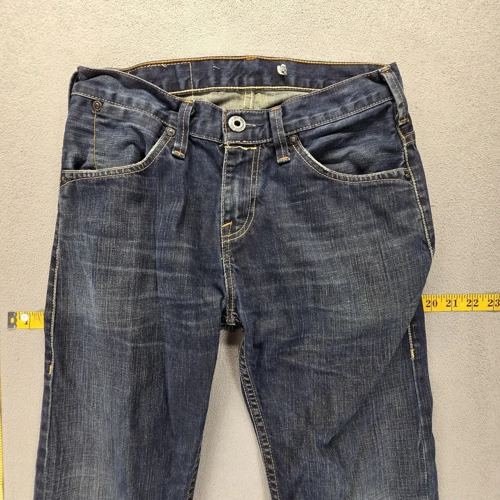 Vintage Levis 504 Jeans Mens 28x32 Blue Straight Engineered Dark Wash Honeycomb